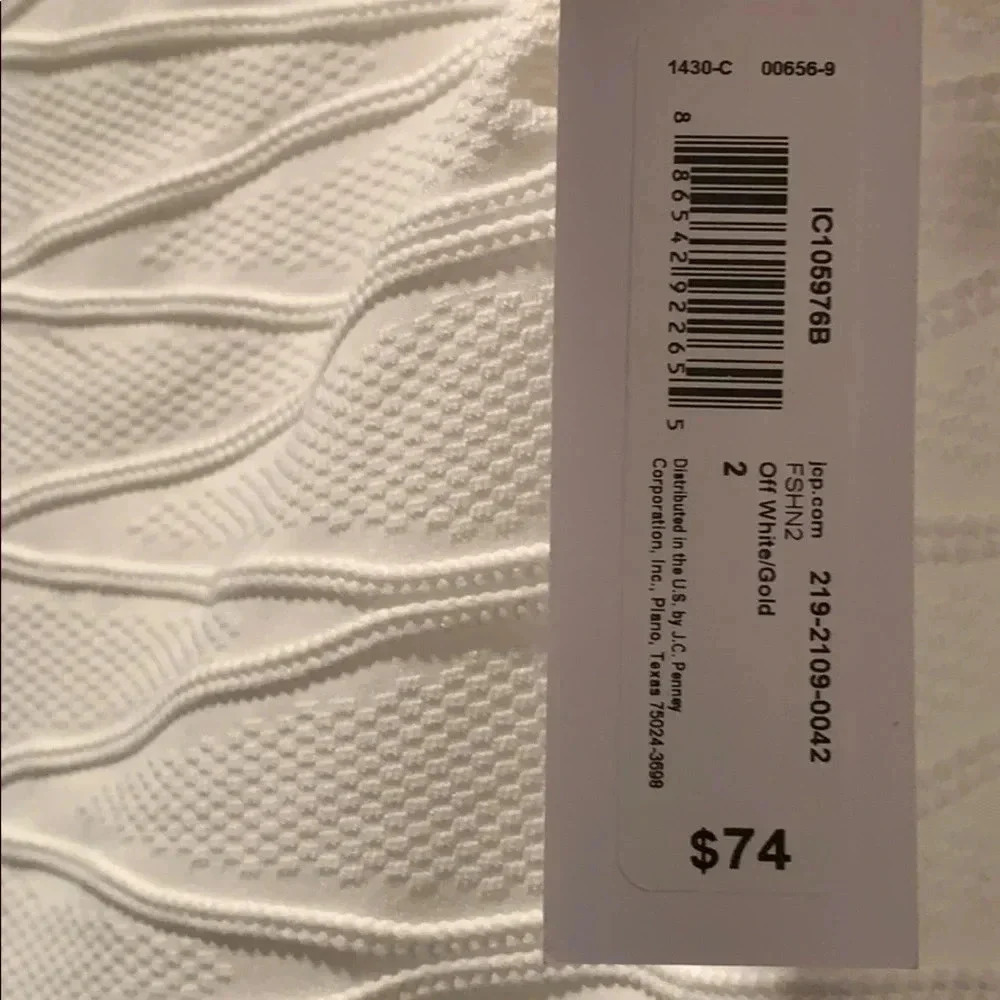 Premier Amour White Jacquard Sheath Dress NWT - Picture 5 of 8
